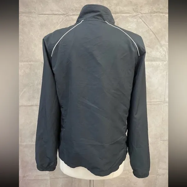 Reebok Women's Black Track Jacket Full Zip Sporty VTG Style L - Image 9