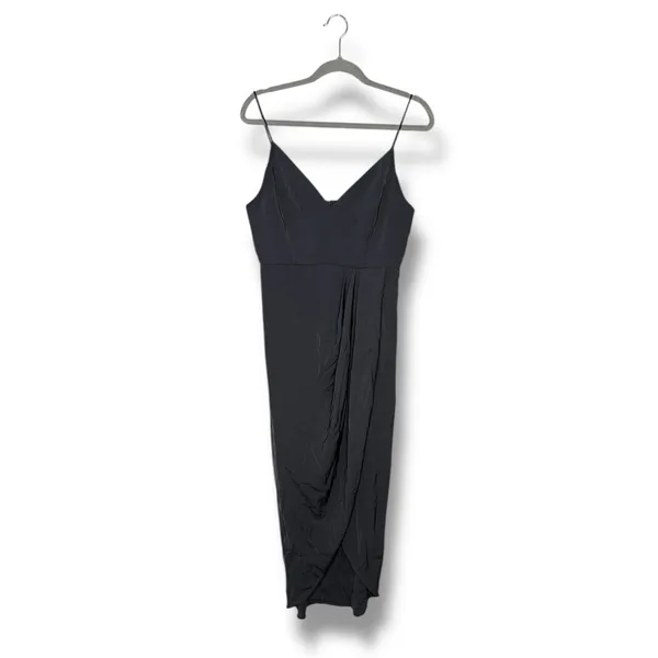 Shona Joy‎ Cocktail Draped Maxi Dress Grey Size 8 - Image 4