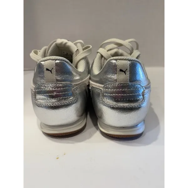 PUMA Bella Donna low-top lifestyle sneakers in a metallic silver finish 6.5 - Image 5