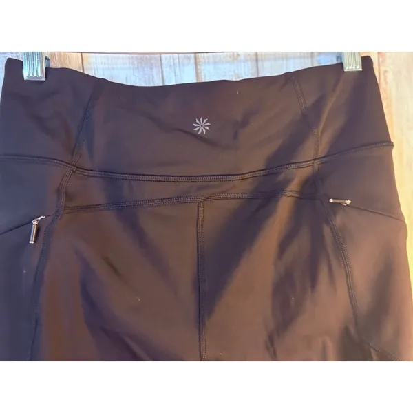 Athleta Black Biker Shorts with Mesh‎ Inserts - Size ST Tall - Image 7