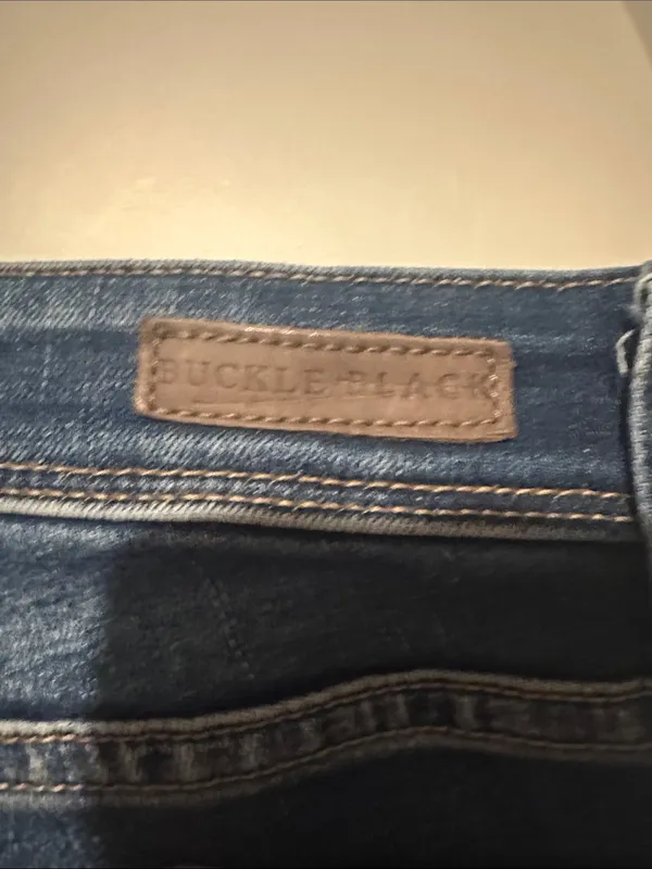 Buckle Black Slim Fit Dark Blue Stretch Jeans - Image 7