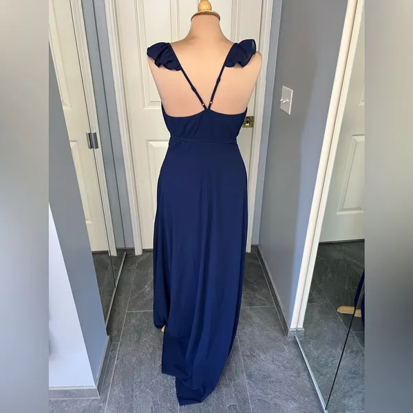 Lulus Here’s To Us Navy Wrap Maxi Dress‎ Bridesmaid Wedding - Image 7