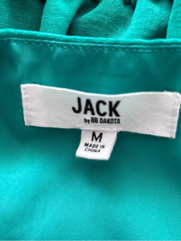 JACK by BB Dakota Emerald Green Maxi Dress M Strappy Slit front - Image 8