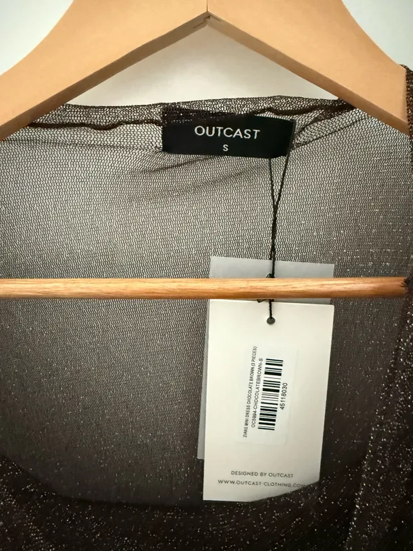 Outcast clothing brown mesh cover up - Image 4