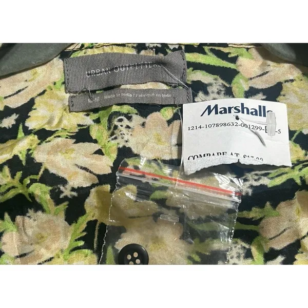 Urban Outfitters Yellow Green Floral Short Sleeve Wrap Dress NEW Sz Medium Boho - Image 10