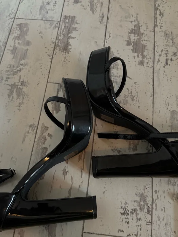 Nasty Gal Patent Black Heels - Image 8