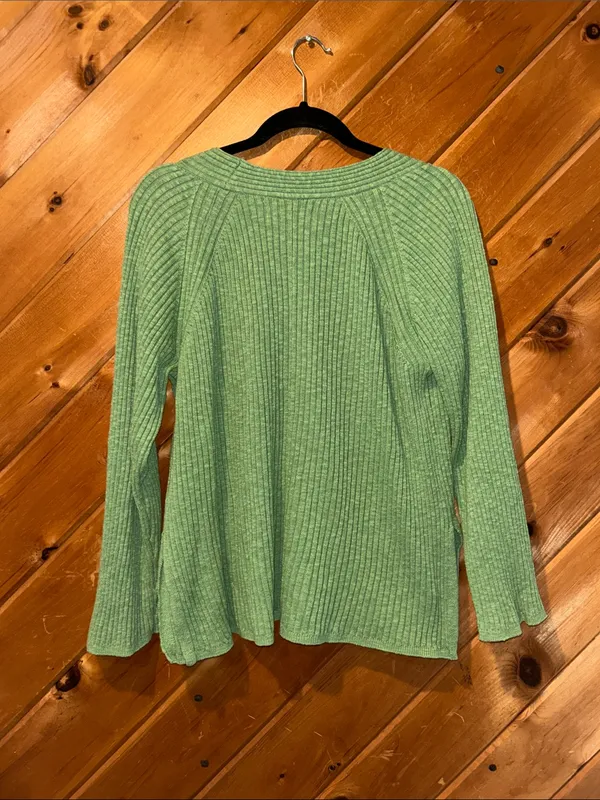 Free People Beach Green Justine Sweater - Image 6