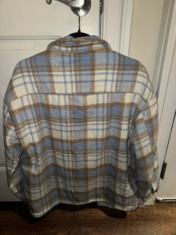 12th Tribe Austin blue plaid Shacket - Image 3