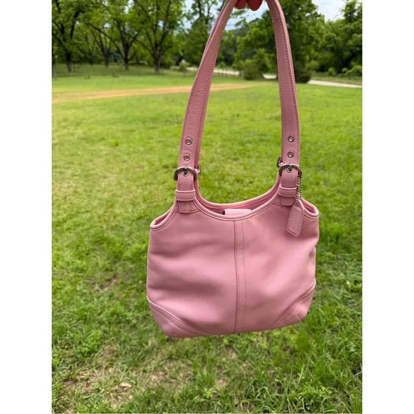 Vintage Coach Soho Slim Hobo Pink Leather Shoulder Bag L3S-4993 Coquette - Image 15