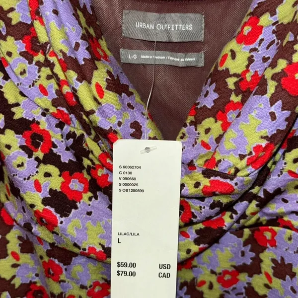 Urban Outfitters Purple Marianne Ditsy Print Mini Dress Babydoll - Image 3