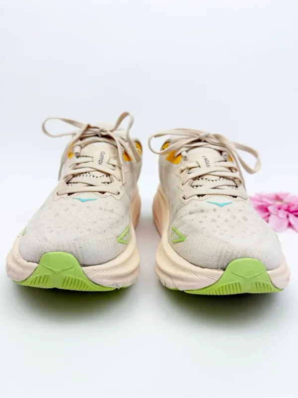 Hoka One One Clifton 9 Running Shoes Sneakers Vanilla/Astral - Image 3