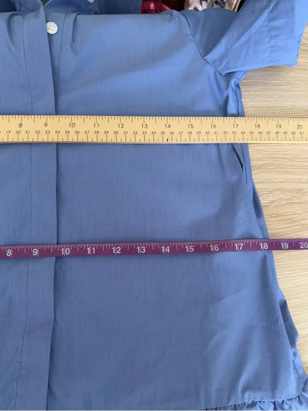 Tuckernuck XS NEW Sail Blue Martine Bubble Mini Dress Preppy Office Coquette - Image 9