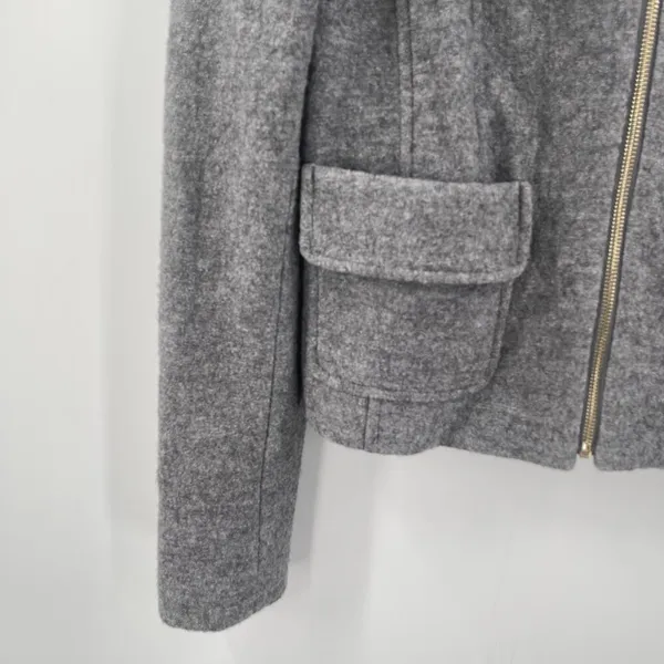 ANN TAYLOR Blazer Size Medium Wool Blend Gray Business Casual Office Work Career - Image 9