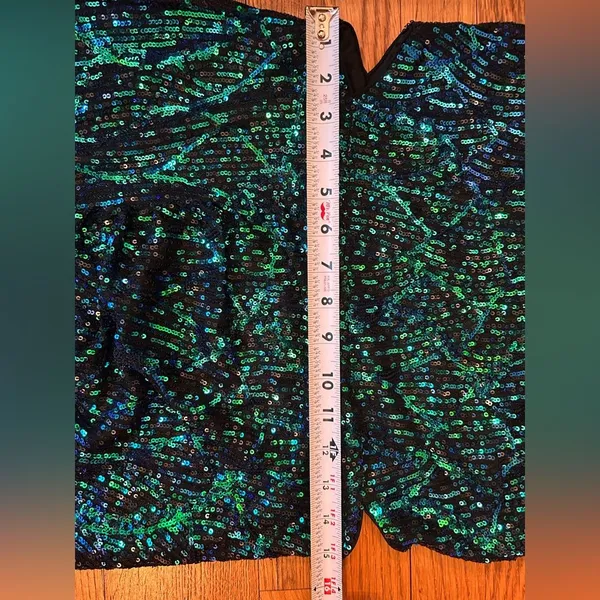 Sequin Dress with black, Green and Blue Pattern- xl nwot - Image 4