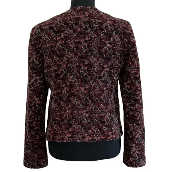 Ann Taylor Tweed Wool Blend Open Front
Blazer(Size Medium) - Image 2