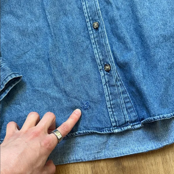 Vintage Cherokee Women’s Blue Lightweight‎ Denim Button Up Shirt - Image 6