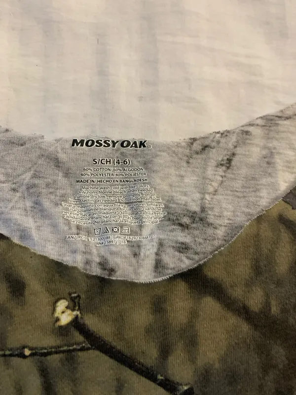 Mossy Oak off the shoulder camo long sleeve - Image 2