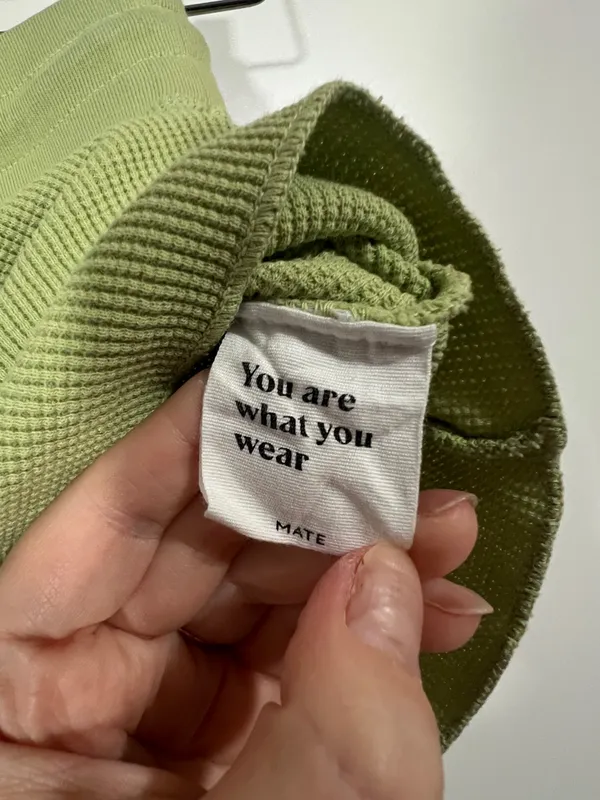 Mate the Label Waffle Shorts in Pistachio Size XS Light Green Loungewear - Image 6