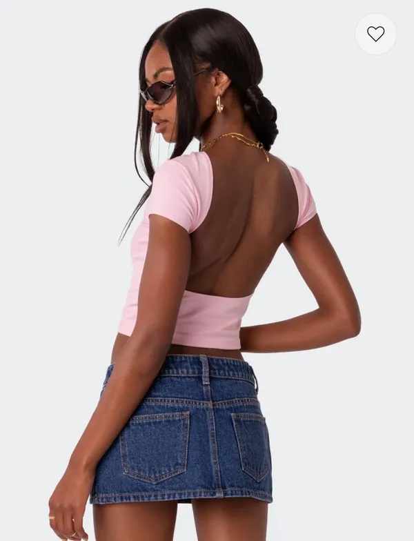 Edikted Bambi Open Back T-Shirt - Image 4