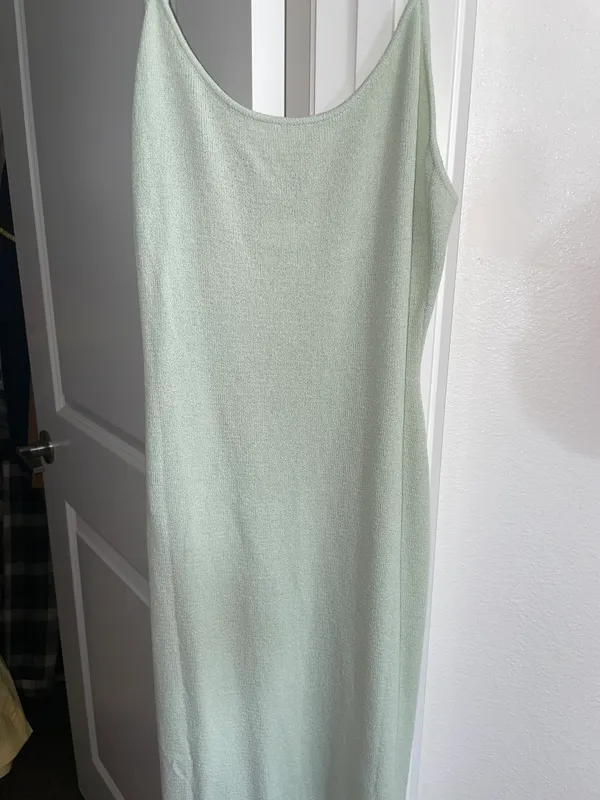 Knit Maxi Dress Pistachio Green Meshki NEW - Image 4