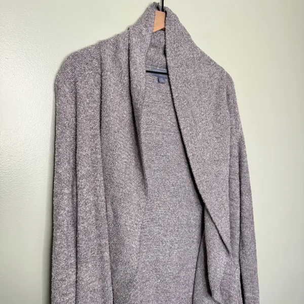Barefoot Dreams CozyChic Lite Circle Cardi Cardigan Sweater Grey Large/XL - Image 3