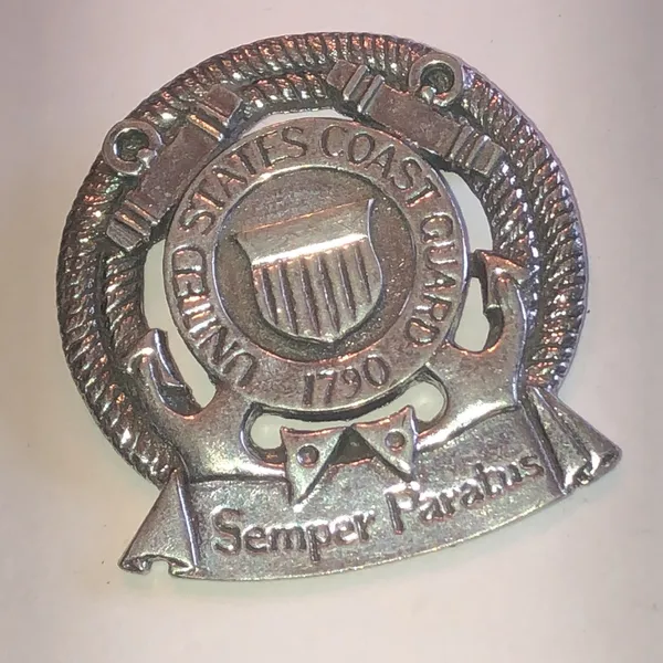 United States Coast Guard Semper Paratus Silver Tone Emblem Pin - Image 3