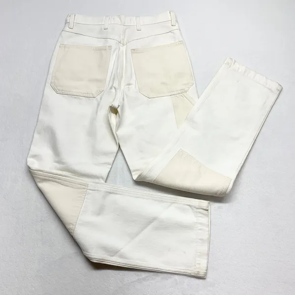 Madewell‎ Perfect Vintage Straight Carpenter Jeans Women 26 White Colorblock - Image 12