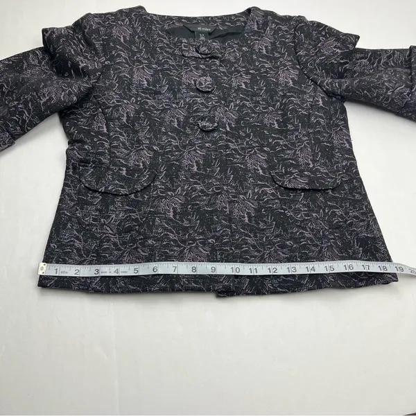 Ali‎ Miles Black Metallic Purple Jacket Womens Size Small Office Preppy Mature - Image 6
