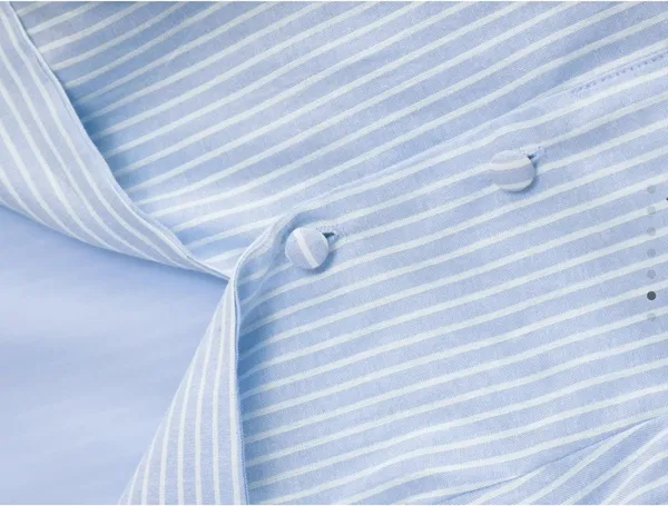 Blue Striped Cider Dress - Image 3