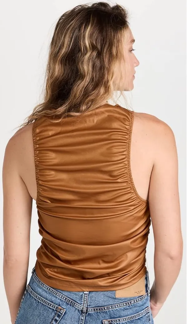 Free People Ride Along Ruched Crop Top S - Image 2