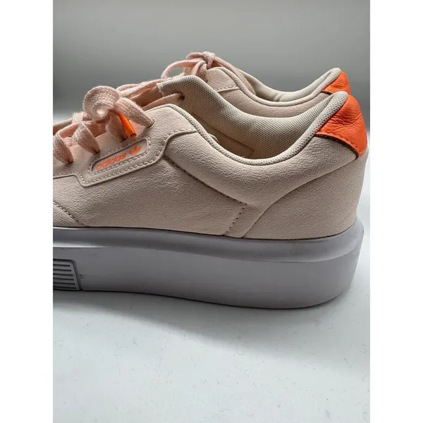 Adidas Sleek Super Pink Low Top Platform Sneakers Women’s Size 8 Canvas Orange - Image 6