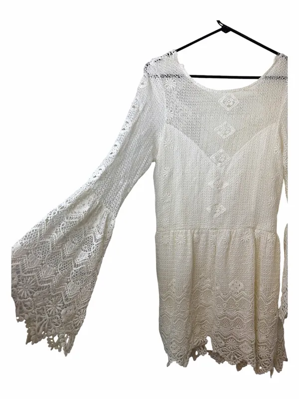 Jen's Pirate Booty Everlasting Backless White Lace Mini Dress - Image 2