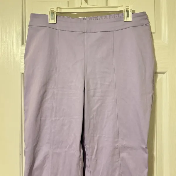 HILL HOUSE The Claire Pant Size XL Lavender Stretch Cotton Career Dressy - Image 3