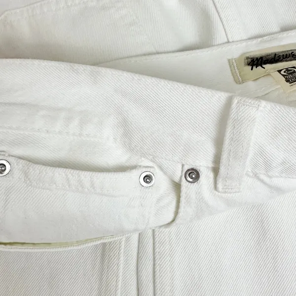 Madewell Low Slung Baggy Jeans Pure White Rigid Wide Leg Relaxed US 28 NWT - Image 15