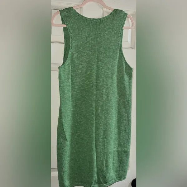 New Free People Beach Nina Sweater Mini Dress In Cool Moss - Image 5