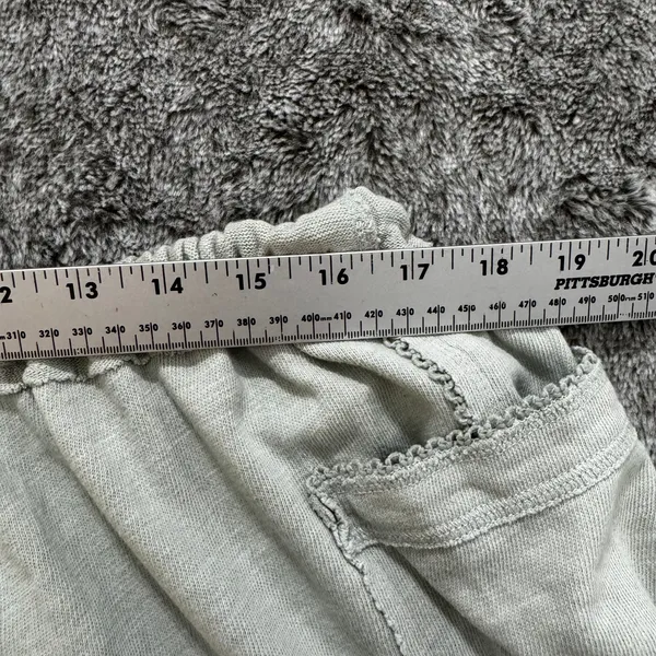 Free People Linen Shorts Women's Medium Light Green - Image 3