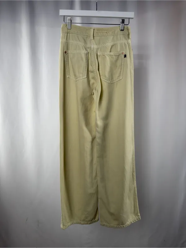 Anthropologie Pilcro Annie Wide-Leg Jeans‎ in Cream Size 25 - Image 6