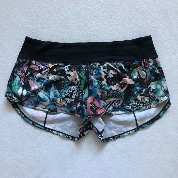 Lululemon Women Run Speed Up Short 2.5" Inseam Dappled Daze‎ Obsidian Size 14 - Image 5