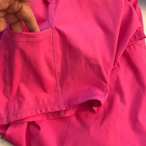 Halara SoftlyZero Airy U Neck 2 in 1 Pocket Mini Dress XS Pink Tennis Golf New - Image 5