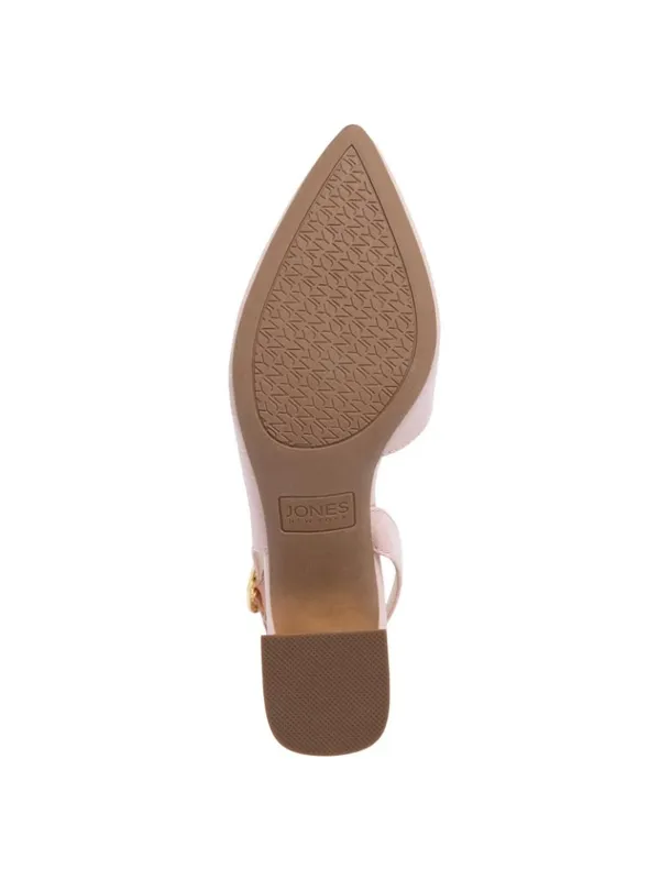 Jones New York Womens Slingback Block Heel Pumps Croc Blush Pink 6.5M - Image 15