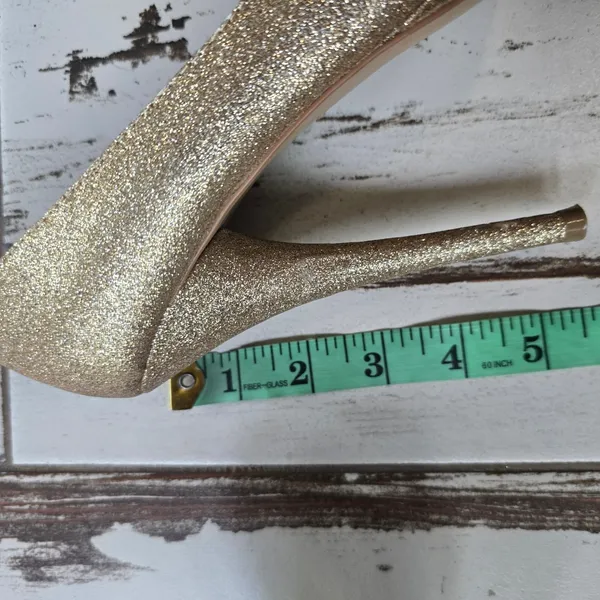 Steve Madden Womens Gold Glitter Platform Stiletto Pumps Heels Size‎ 7.5 - Image 8