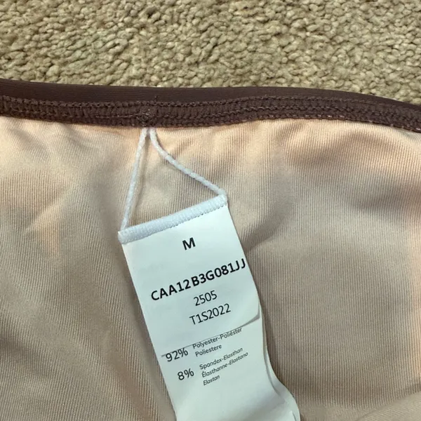 Cupshe Brown High Waist Swim Bikini Bottom Size M - Image 3