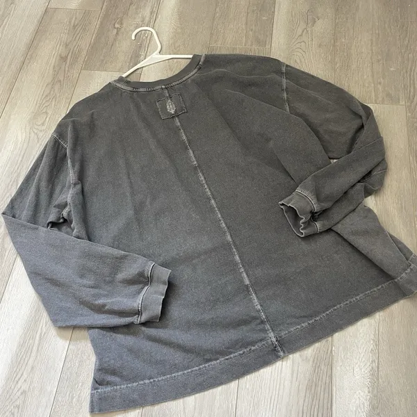 Free People Tshirt crewneck long sleeve oversized womens Gray (small) athleisure - Image 4