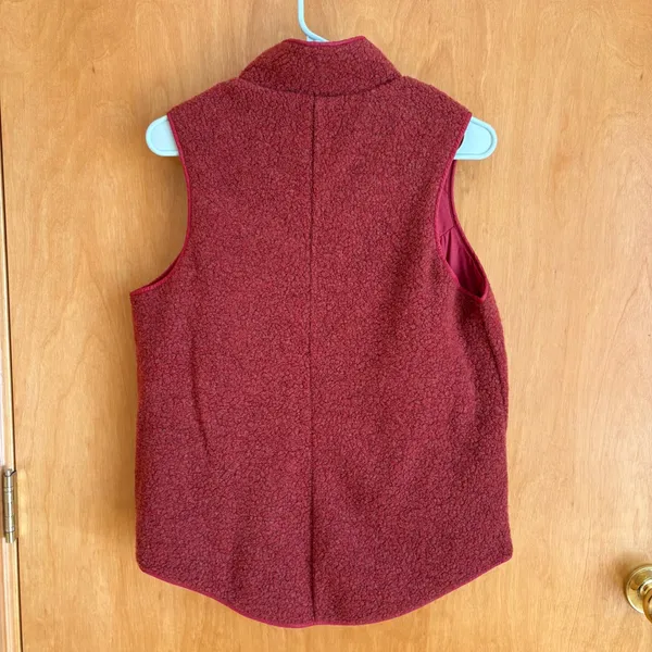 Smartwool Hudson Trail Reversible Vest Women Size‎ S Red SW019268 Fleece Quilted - Image 7