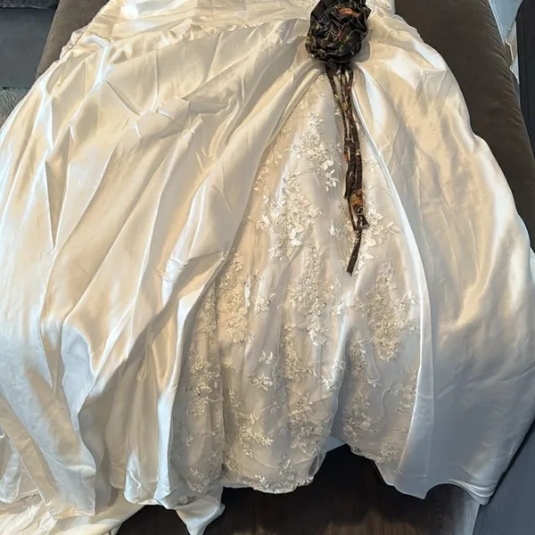 Women’s Unique Strapless Wedding Quinceañera Dress Corset Back Size 24W NWOT - Image 8