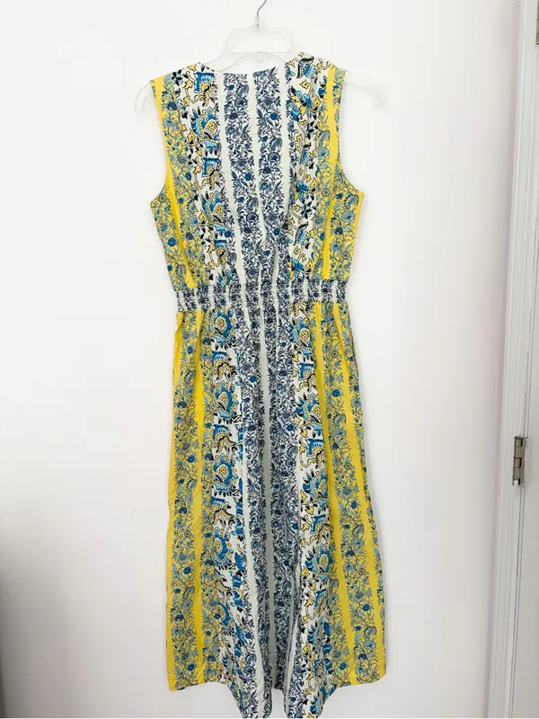 Tuckernuck Golden Rod Chintz Stripe Arrietta Midi Dress - Image 2