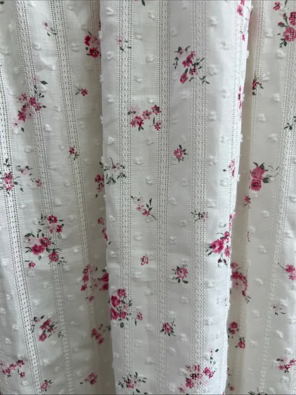 Floral Stripe Clip Dot Sleeveless Maxi Dress Medium - Image 10