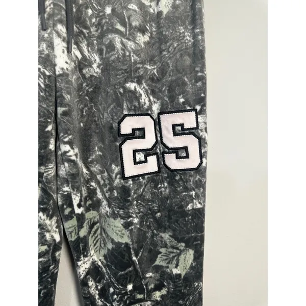SWS Athletics Women Camo Flare Leg Sweatpants Gray Green Leaf Print‎ Size S - Image 2