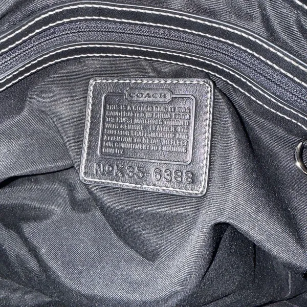 Vintage Soho Coach Signature Demi Buckle Flap Shoulder Bag 6388 Charcoal Black - Image 10