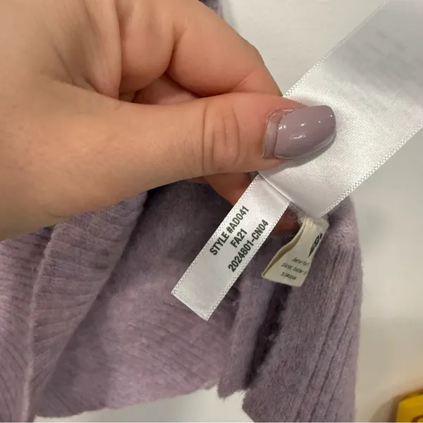 Madewell Payton Pullover Sweater in Coziest Yarn Heather Lilac L - Image 6